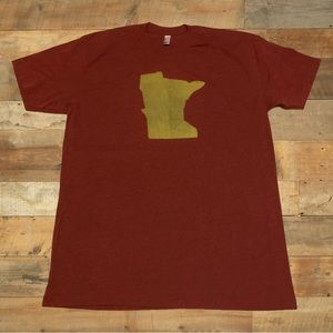 Minnesota Nice Golden Gophers Shirt Maroon And Gold State Of Mine MN Outline